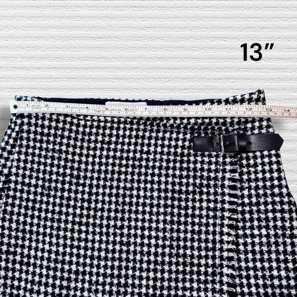 Zara Houndstooth Woven Girls Asymmetrical Skirt Size 13-14 - Picture 3 of 8